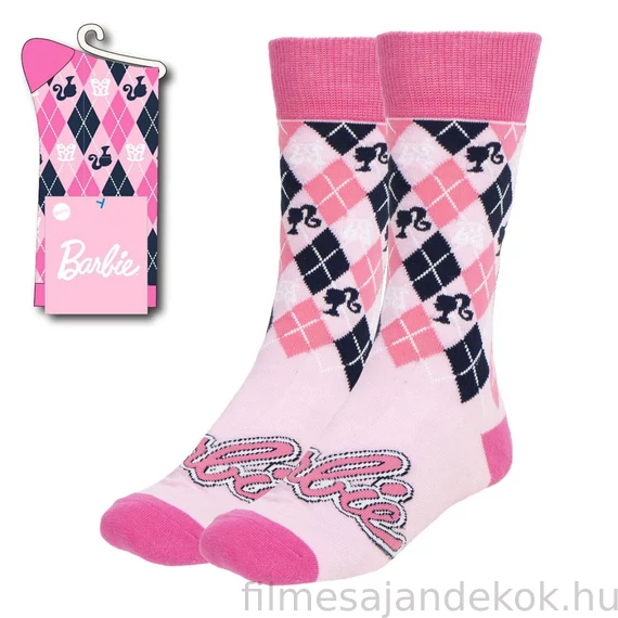 Barbie Argyle női hosszú szárú zokni 36/43