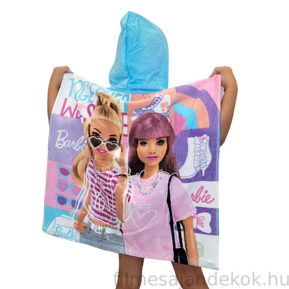 Barbie Together strand törölköző poncsó 60x120 cm