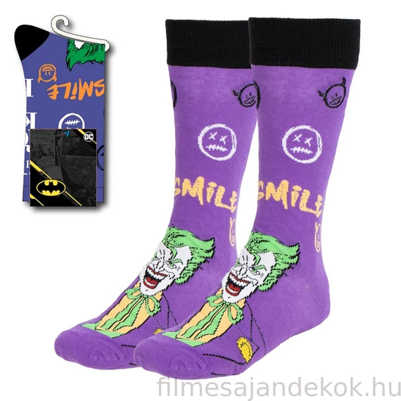 Batman Joker férfi hosszú szárú zokni 38/45