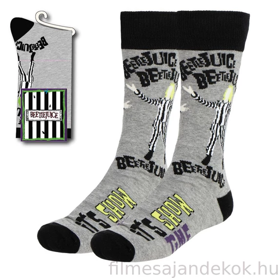 Beetlejuice Show Time felnőtt hosszú szárú zokni 38/45