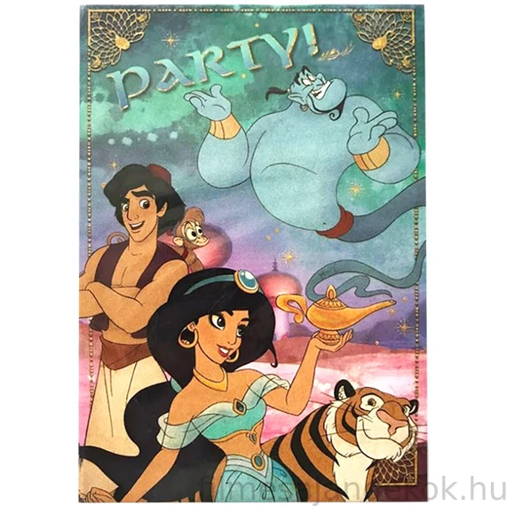 Disney Aladdin Party Meghívó