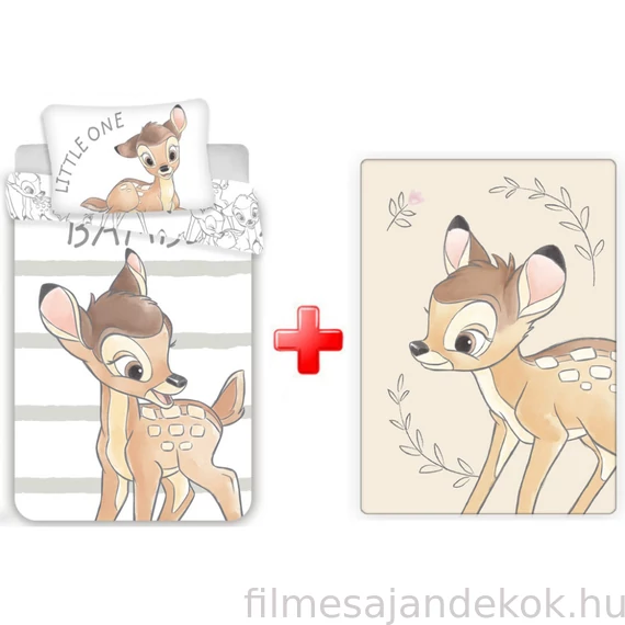 Disney Bambi Little One gyerek ágyneműhuzat és polár takaró szett