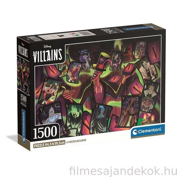 Disney Gonoszok Cards 1500 db-os Compact puzzle Clementoni