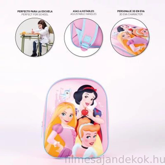 Disney Hercegnők 3D hátizsák, táska 31 cm