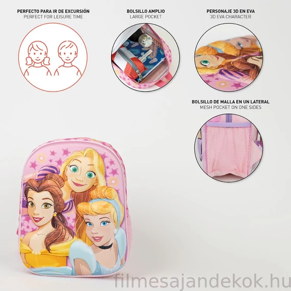 Disney Hercegnők 3D hátizsák, táska 31 cm