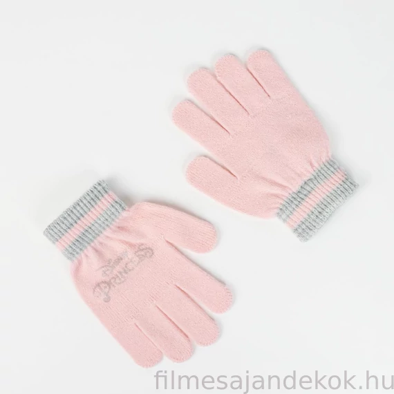 Disney Hercegnők Pink gyerek sapka + kesztyű szett