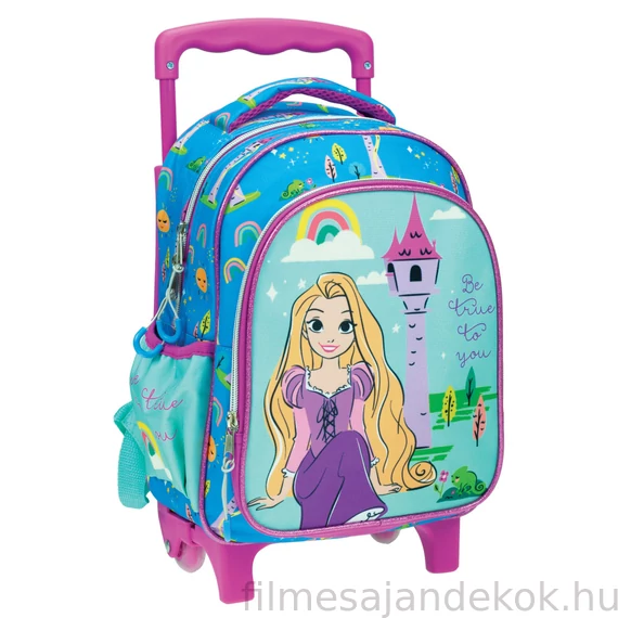 Disney Hercegnők Rapunzel gurulós ovis hátizsák, táska 30 cm