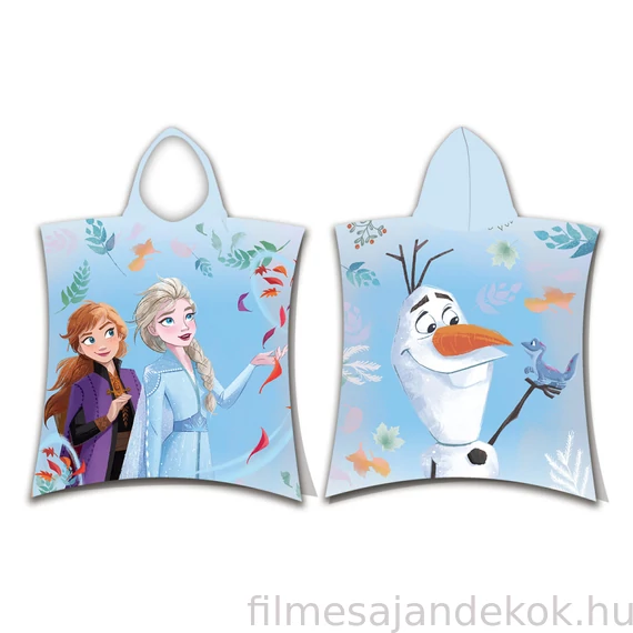 Disney Jégvarázs Blue strand törölköző poncsó 50x115 cm