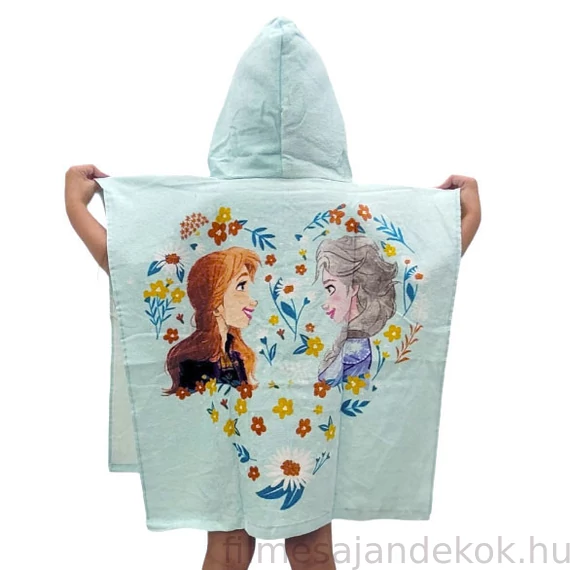 Disney Jégvarázs Flower strand törölköző poncsó 60x120 cm