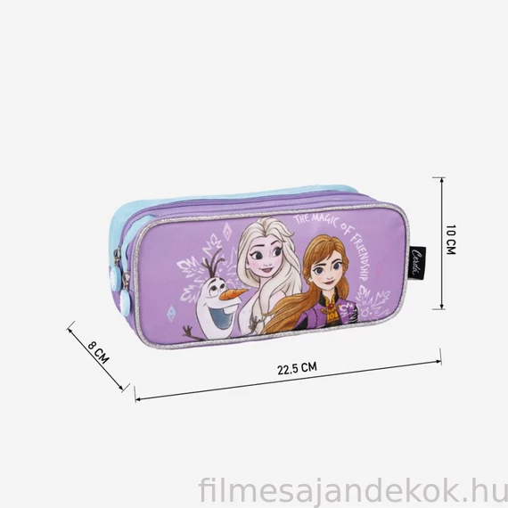 Disney Jégvarázs Magic 2 rekeszes tolltartó 22,5 cm