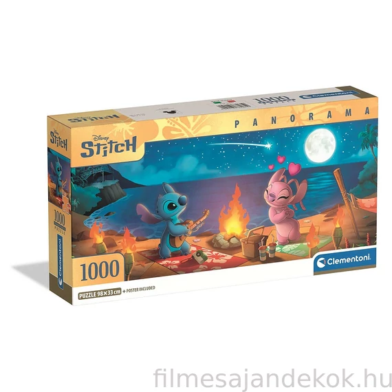 Disney Lilo és Stitch, A csillagkutya 1000 db-os panorama Compact puzzle Clementoni