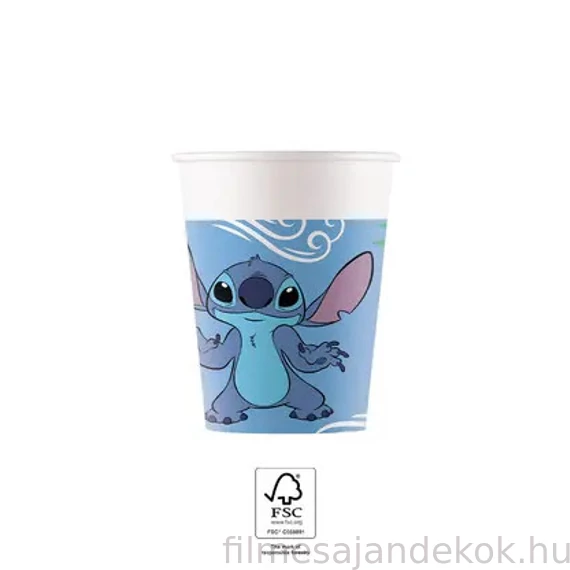 Disney Lilo és Stitch, A csillagkutya Angel papír pohár 8 db-os 200 ml FSC