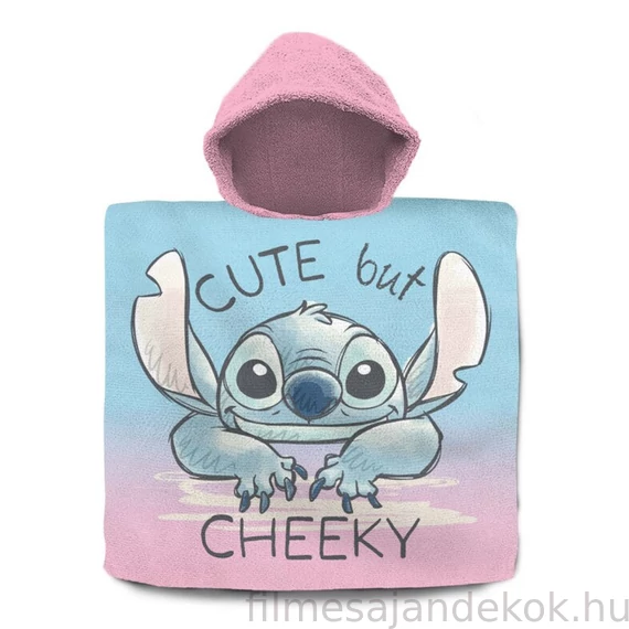 Disney Lilo és Stitch, A csillagkutya Cheeky strand törölköző poncsó 60x120 cm