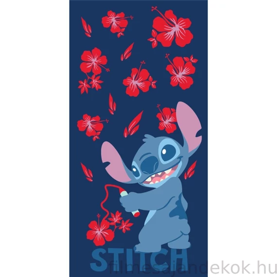 Disney Lilo és Stitch, A csillagkutya fürdőlepedő, strand törölköző 70x140 cm