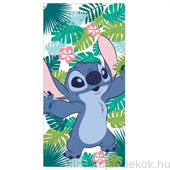 Disney Lilo és Stitch, A csillagkutya fürdőlepedő, strand törölköző 70x140 cm (Fast Dry)