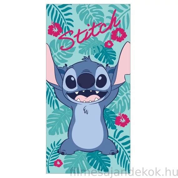 Disney Lilo és Stitch, A csillagkutya fürdőlepedő, strand törölköző 70x140 cm (Fast Dry)