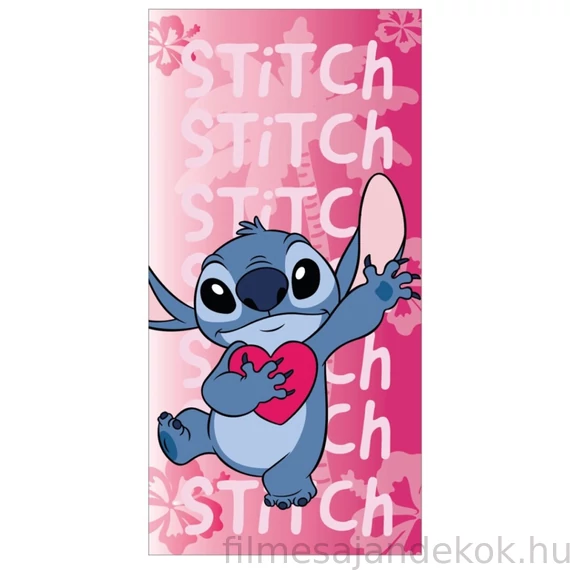 Disney Lilo és Stitch, A csillagkutya fürdőlepedő, strand törölköző 70x140 cm (Fast Dry)