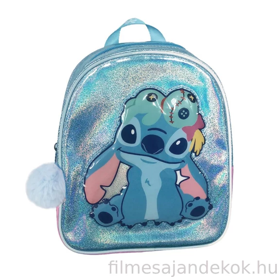Disney Lilo és Stitch, A csillagkutya hologrammos hátizsák, táska 23 cm
