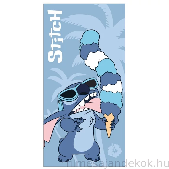 Disney Lilo és Stitch, A csillagkutya Ice Cream fürdőlepedő, strand törölköző 70x140 cm (Fast Dry)