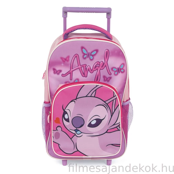 Disney Lilo és Stitch, A csillagkutya Pink Angel gurulós ovis hátizsák, táska 36 cm