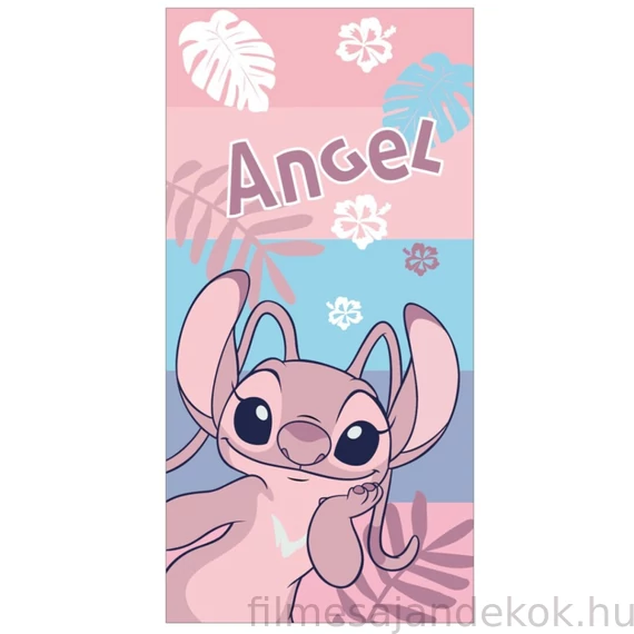 Disney Lilo és Stitch, A csillagkutya Pink fürdőlepedő, strand törölköző 70x140 cm (Fast Dry)