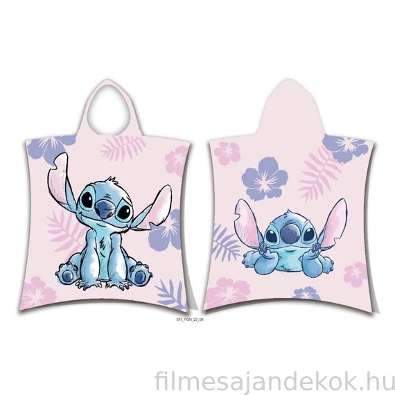 Disney Lilo és Stitch, A csillagkutya Pink strand törölköző poncsó 50x115 cm