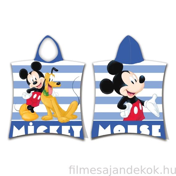 Disney Mickey Stripe strand törölköző poncsó 50x115 cm