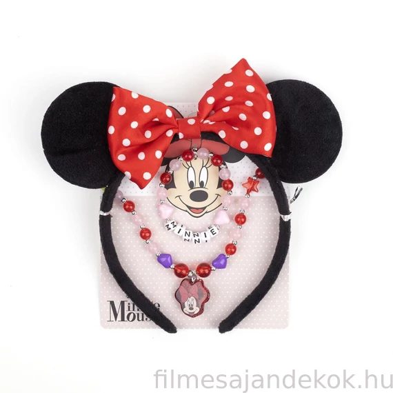 Disney Minnie Charm ékszer és hajpánt szett