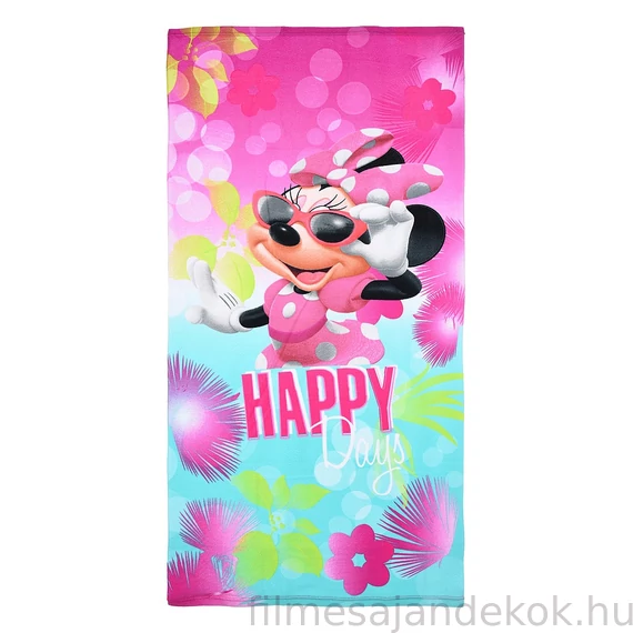 Disney Minnie Happy Days fürdőlepedő, strand törölköző 70x140 cm (Fast Dry)