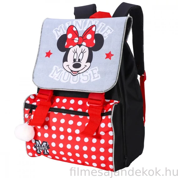 Disney Minnie iskolatáska, táska Pomponnal, 42 cm