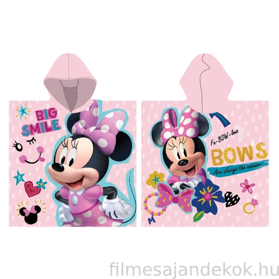 Disney Minnie Smile strand törölköző poncsó 55x110 cm (Fast Dry)