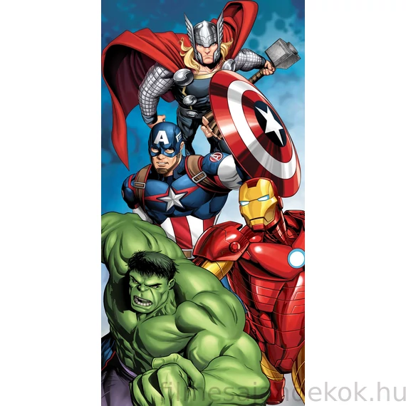 Bosszúállók Power fürdőlepedő, strand törölköző  70x140cm