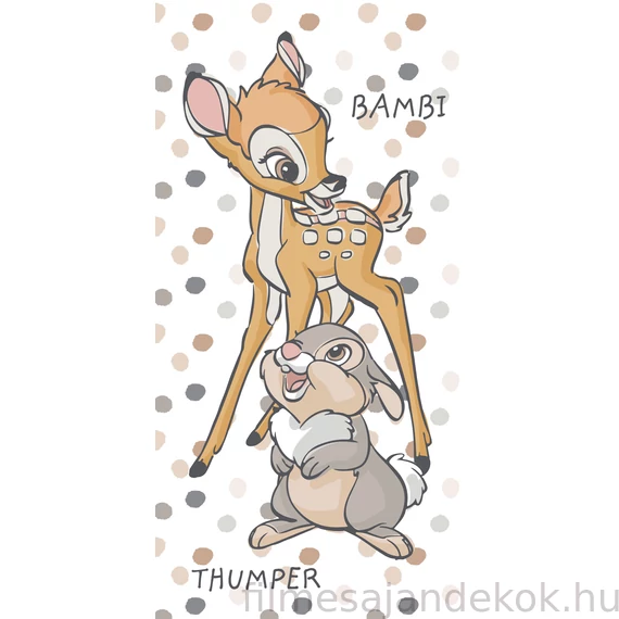 Disney Bambi, Dotty fürdőlepedő, strand törölköző 70x140cm