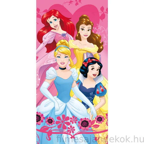 Disney Hercegnők Heart fürdőlepedő, strand törölköző 70x140cm