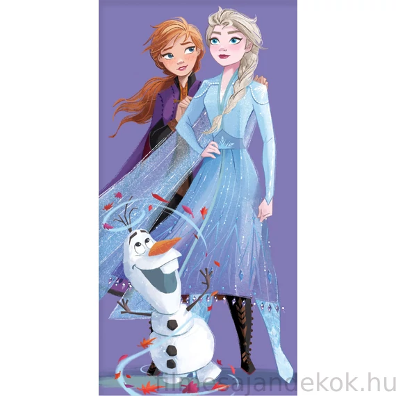 Disney Jégvarázs Purple fürdőlepedő, strand törölköző 70x140 cm