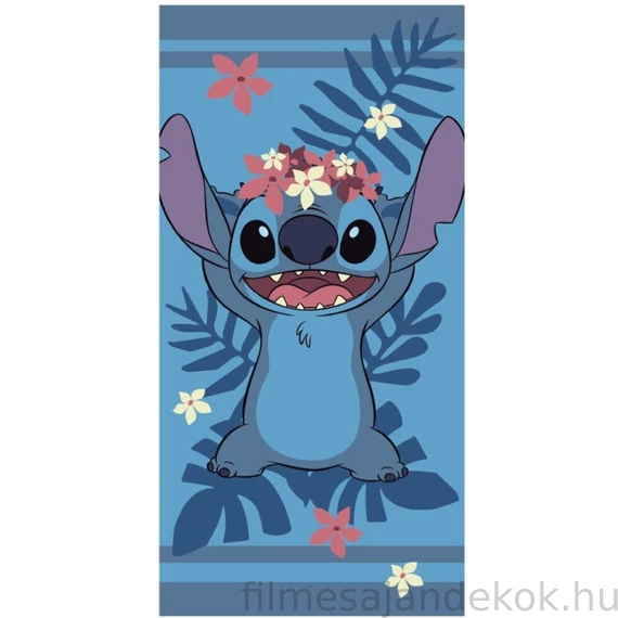 Disney Lilo és Stitch, A csillagkutya Wreath fürdőlepedő, strand törölköző 70x140cm (Fast Dry