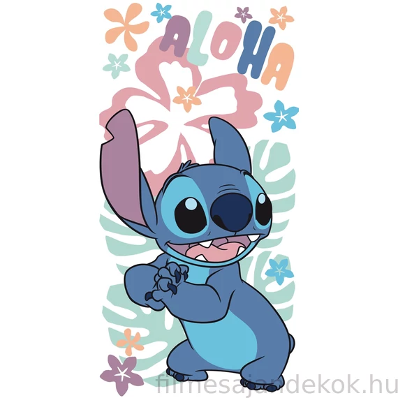 Disney Lilo és Stitch, A csillagkutya Hawaiian Harmony fürdőlepedő, strand törölköző 70x140cm