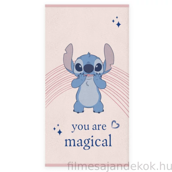 Disney Lilo és Stitch, A csillagkutya Magical fürdőlepedő, strand törölköző 60x120cm