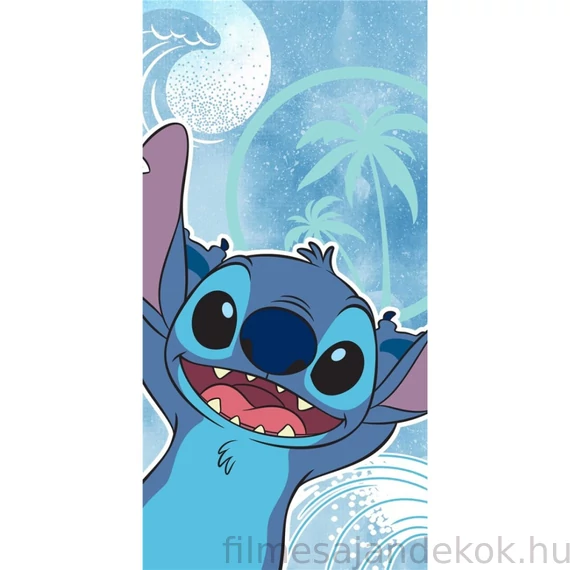 Disney Lilo és Stitch, A csillagkutya Wave fürdőlepedő, strand törölköző 70x140cm