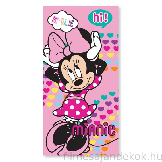Disney Minnie Hearts fürdőlepedő, strand törölköző 70x137 cm (Fast Dry