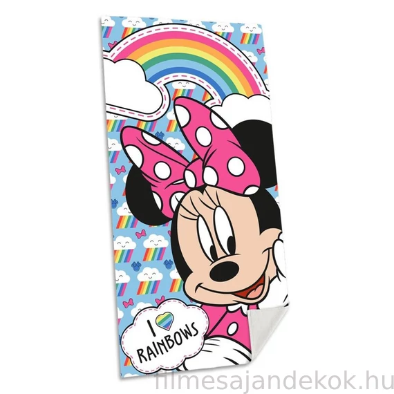 Disney Minnie Rainbows fürdőlepedő strand törölköző 70x140cm