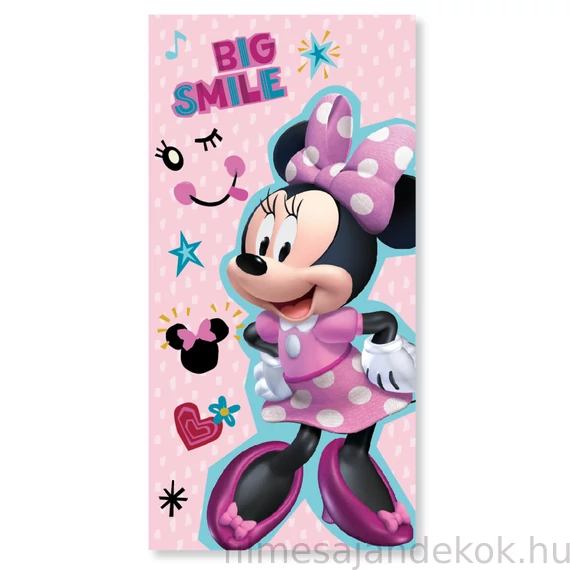 Disney Minnie Smile fürdőlepedő, strand törölköző 70x137 cm (Fast Dry