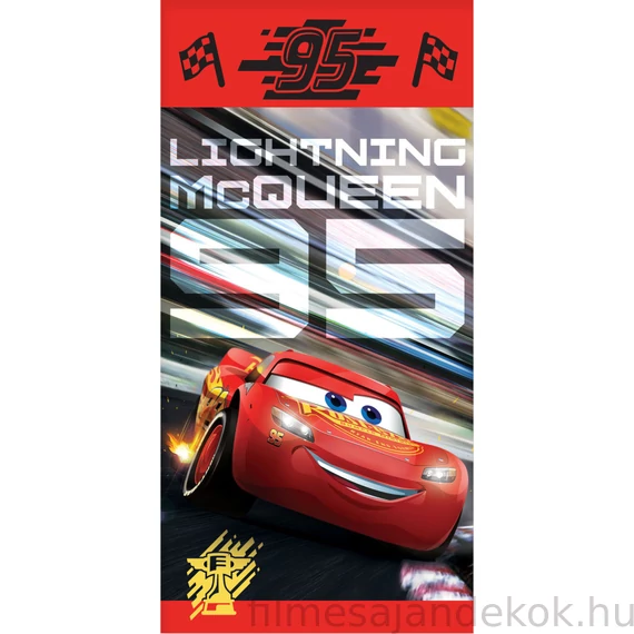 Disney Verdák Lightning fürdőlepedő, strand törölköző 70x140cm