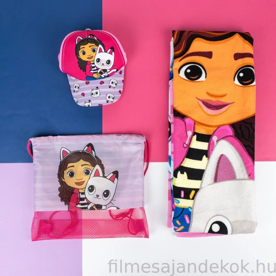 Gabi babaháza Pink törölköző tornazsák baseball sapka szett