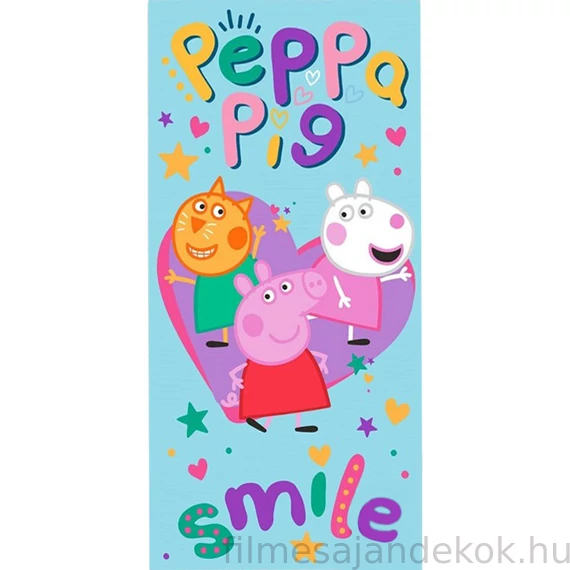 Peppa malac Smile fürdőlepedő, strand törölköző 70x140cm