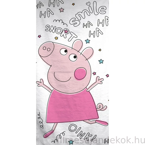 Peppa malac Snort fürdőlepedő, strand törölköző 70x140cm