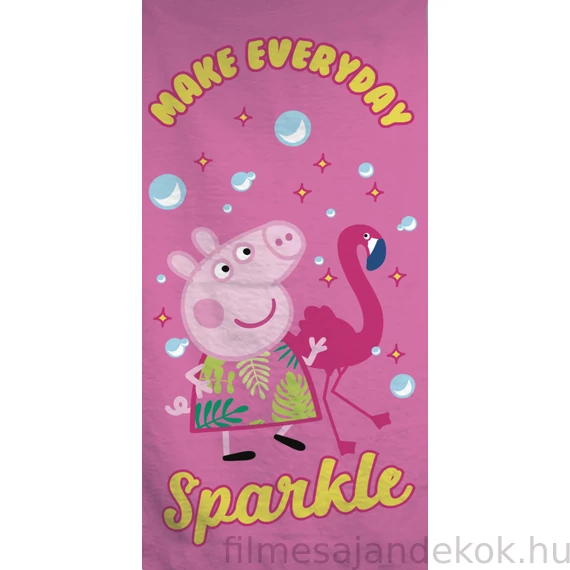 Peppa malac Sparkle fürdőlepedő, strand törölköző 70x140cm