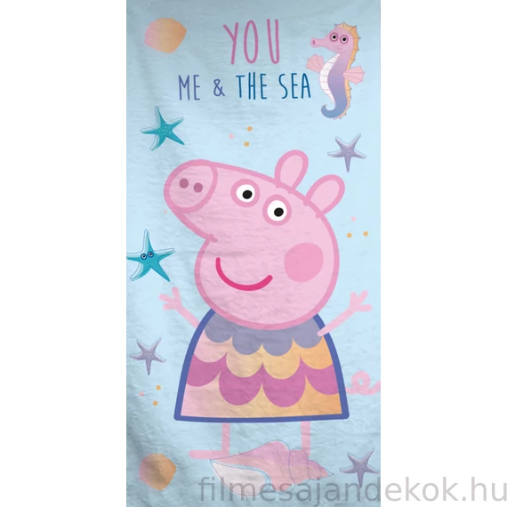 Peppa malac & the Sea fürdőlepedő, strand törölköző 70x140cm
