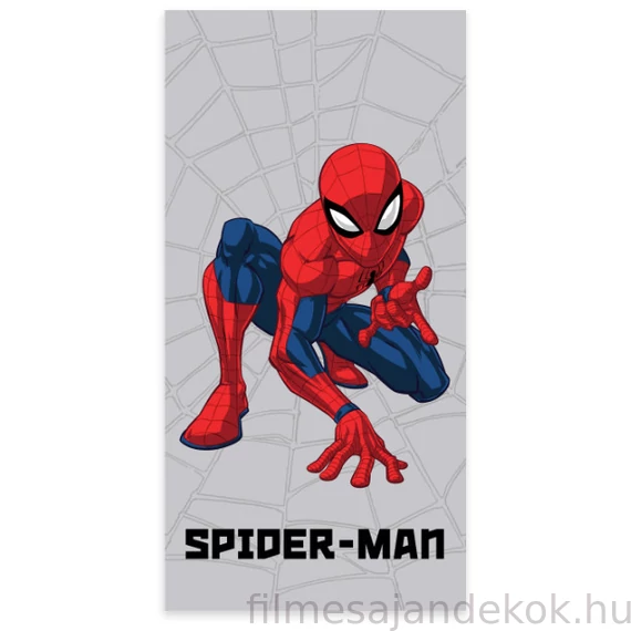 Pókember Grey Web fürdőlepedő, strand törölköző 60x120cm