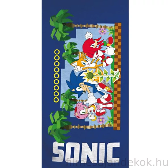 Sonic a sündisznó fürdőlepedő, strand törölköző 70x140cm (Fast Dry